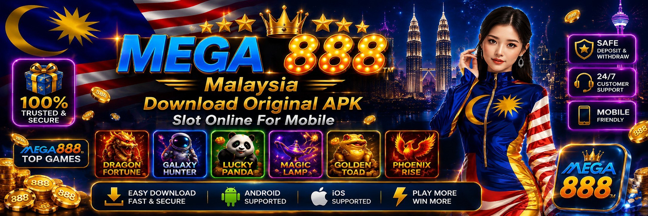 MEGA888 Malaysia | Download Original APK Slot Online For Mobile Android iOS